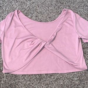 T-shirt with open back